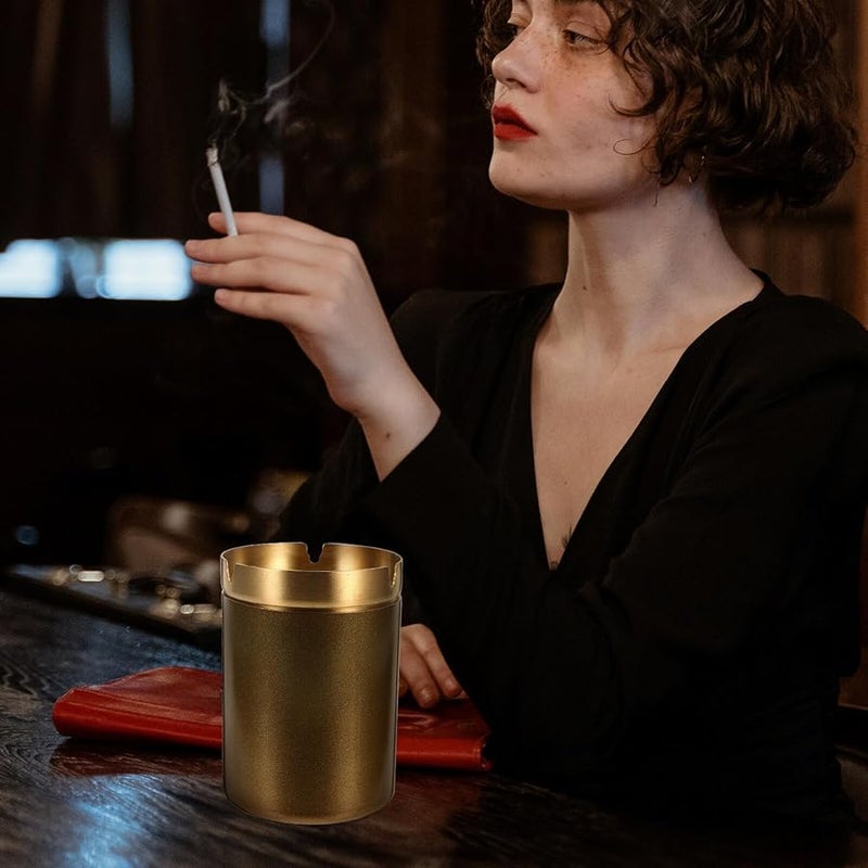 Stainless Steel Smokeless Ashtray With Lid Easy Clean Home Hotel Restaurant Use - Image 5